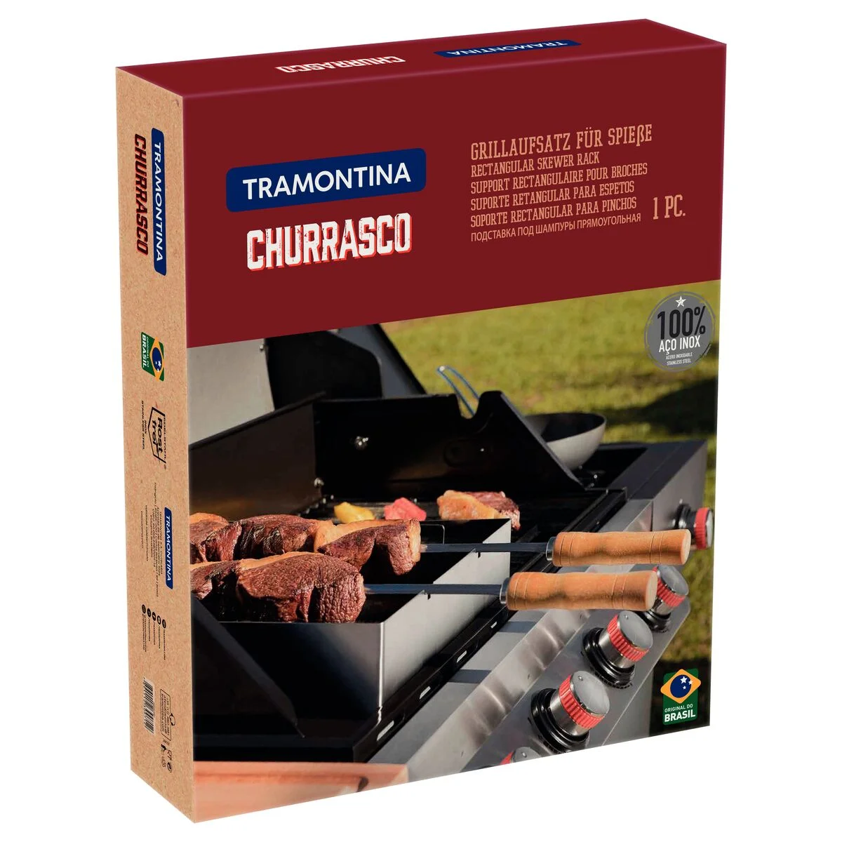 Suporte para Espetos Tramontina TGP 6000 em Aço Inox