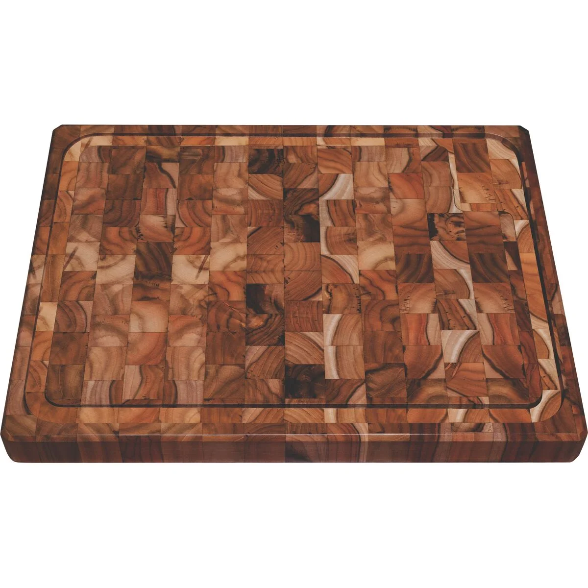 Tábua Cubus para Churrasco Tramontina Retangular Cubus em Madeira Teca com Acabamento Envernizado 50x38 cm