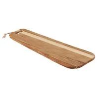 Tábua de Antepastos Tramontina Provence em Madeira Teca FSC 48x19,5 cm com acabamento em Óleo Mineral