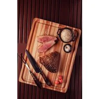 Tábua para Churrasco Tramontina Churrasco em Madeira Teca com Empunhadura e Sulco 40 x 30 cm