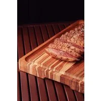 Tábua para Churrasco Tramontina Churrasco em Madeira Teca com Empunhadura e Sulco 40 x 30 cm