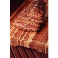 Tábua para Churrasco Tramontina Churrasco em Madeira Teca com Empunhadura e Sulco 40 x 30 cm