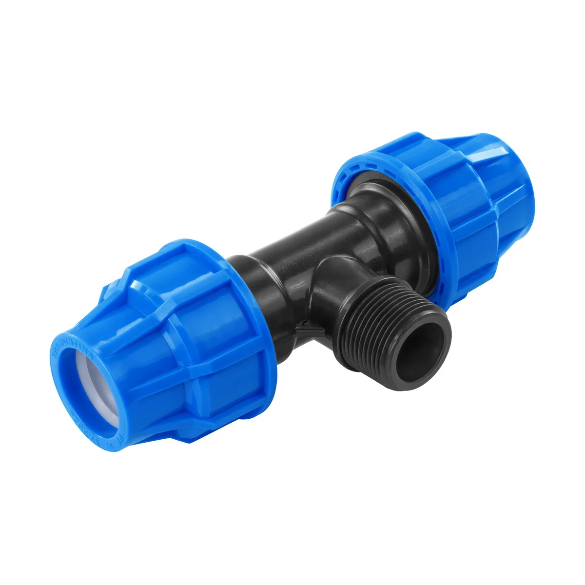 Tê 90° de Compressão Rosca Macho 20 mm x 1/2" Tramontina para Tubos de PEAD