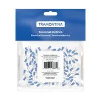 Terminais de Conexão Forquilha Tramontina em cobre estanhado e nylon 2,5 mm² x 8,1 mm x M5 Azul 100 Peças