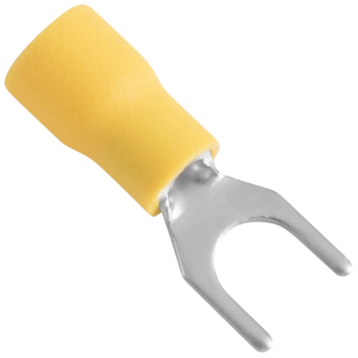 Terminais de Conexão Forquilha Tramontina em cobre estanhado e nylon 6 mm² x 15 mm x M6 Amarelo 25 Peças