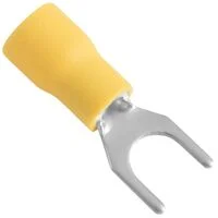 Terminais de Conexão Forquilha Tramontina em cobre estanhado e nylon 6 mm² x 15 mm x M6 Amarelo 25 Peças
