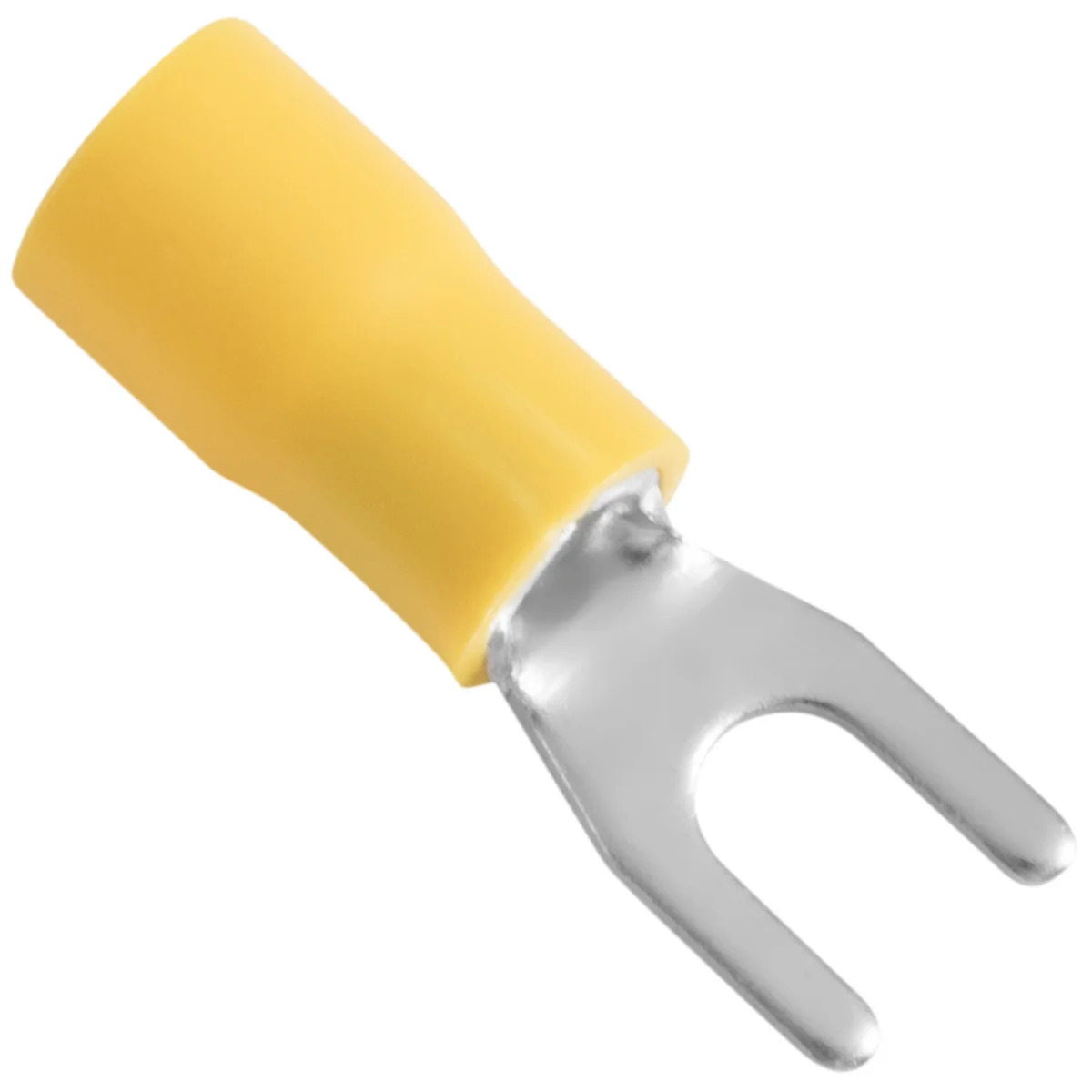 Terminais de Conexão Forquilha Tramontina em cobre estanhado e nylon 6 mm² x 8,3 mm x M4 Amarelo 25 Peças