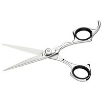 Tesoura Profissional para Cabelo Tramontina em Aço Inox com Fio Laser MIcrosserrilhado e Apoio Fixo para Dedo 6"