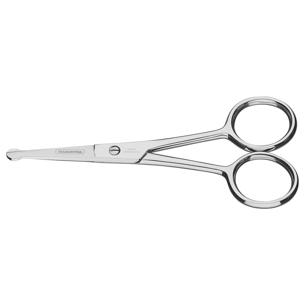 Tesoura de Pelos e Unha para Bebês Tramontina em Aço Inox 4"