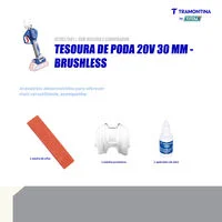 Tesoura de Poda 20V 30 mm Brushless Tramontina by Total - Sem Bateria e Carregador