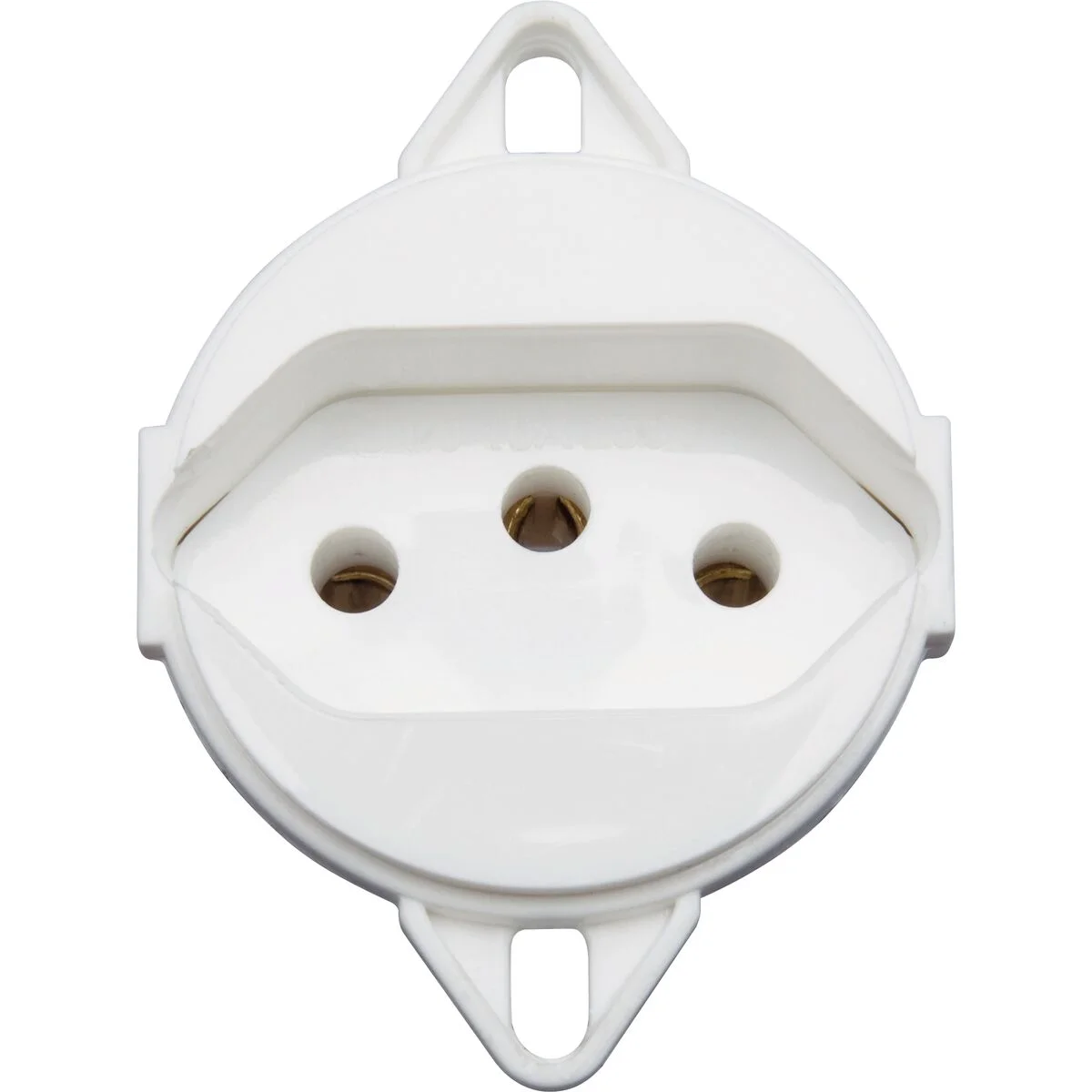 Tomada 2P+T para Tampa de Piso Tramontina 10 A 250 V Branca