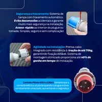 Tomada de Acoplamento Industrial 2P+T 32 A 220-250 Vca 6 H Tramontina
