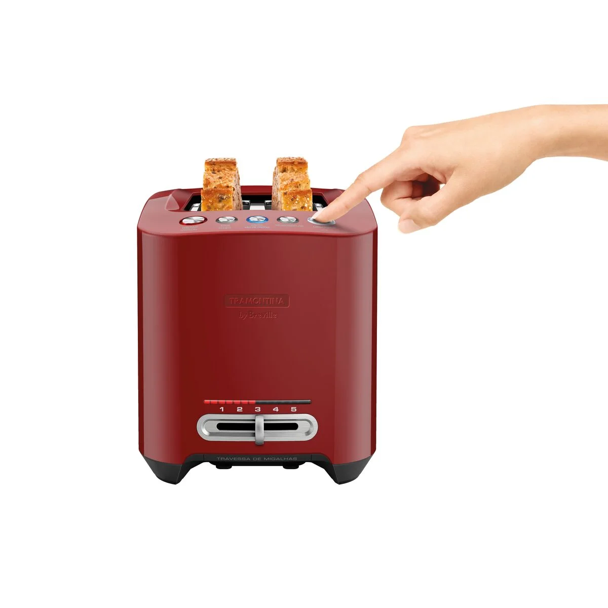 Torradeira Tramontina by Breville Smart Vermelha em Alumínio Fundido 220 V