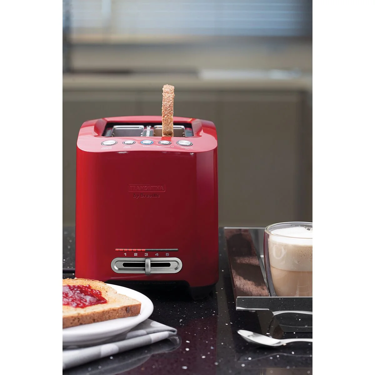 Torradeira Tramontina by Breville Smart Vermelha em Alumínio Fundido 220 V