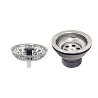 Válvula Tramontina Econômica 3 1/2" sem Escape em Aço Inox Polidos e Polipropileno para Pias Cubas e Tanques