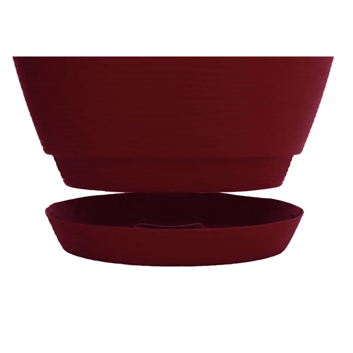 Vaso Tramontina Asteca ECO em Polietileno I''m Green Bio-Based Marsala com Prato 32 cm