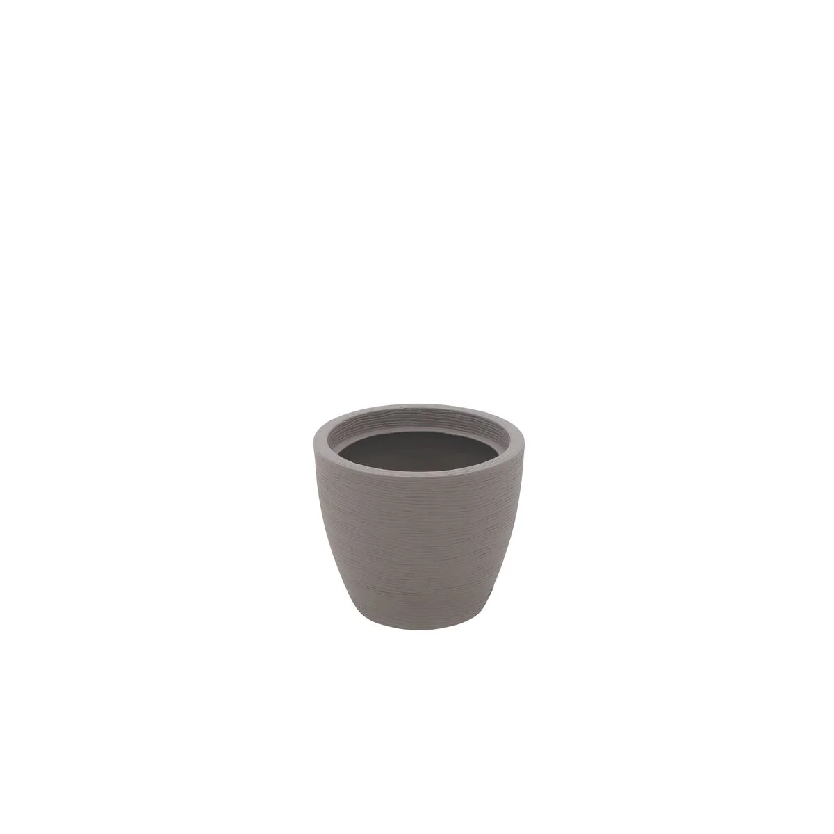 Vaso Tramontina Asteca em Polietileno Concreto com Prato 24 cm