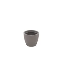 Vaso Tramontina Asteca em Polietileno Concreto com Prato 24 cm