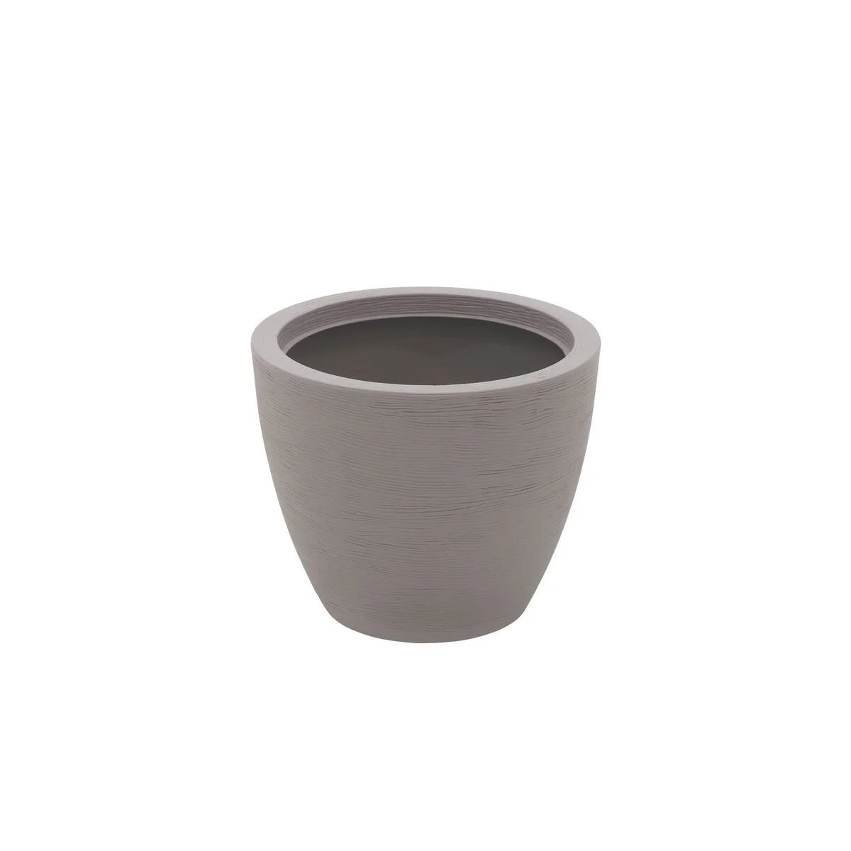Vaso Tramontina Asteca em Polietileno Concreto com Prato 38 cm