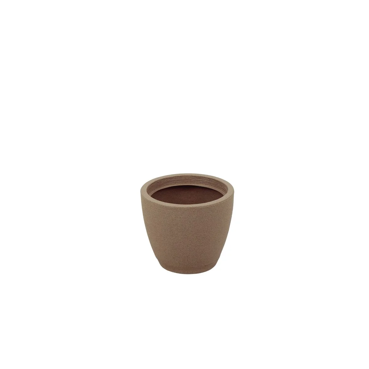 Vaso Tramontina Asteca em Polietileno Granito Areia com Prato 24 cm