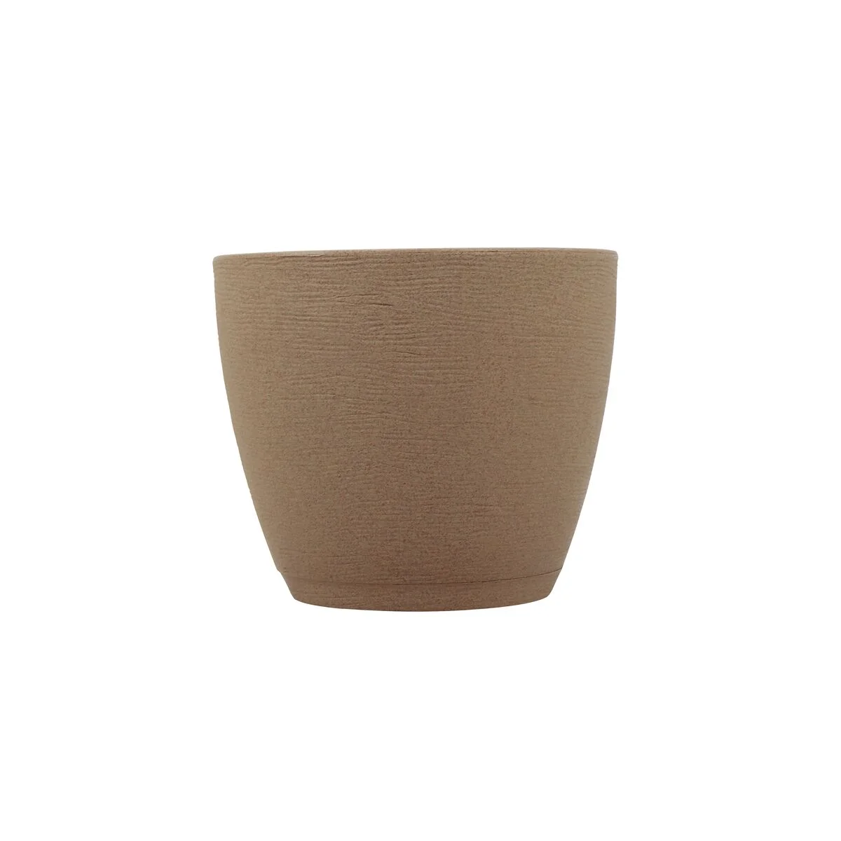 Vaso Tramontina Asteca em Polietileno Granito Areia com Prato 32 cm