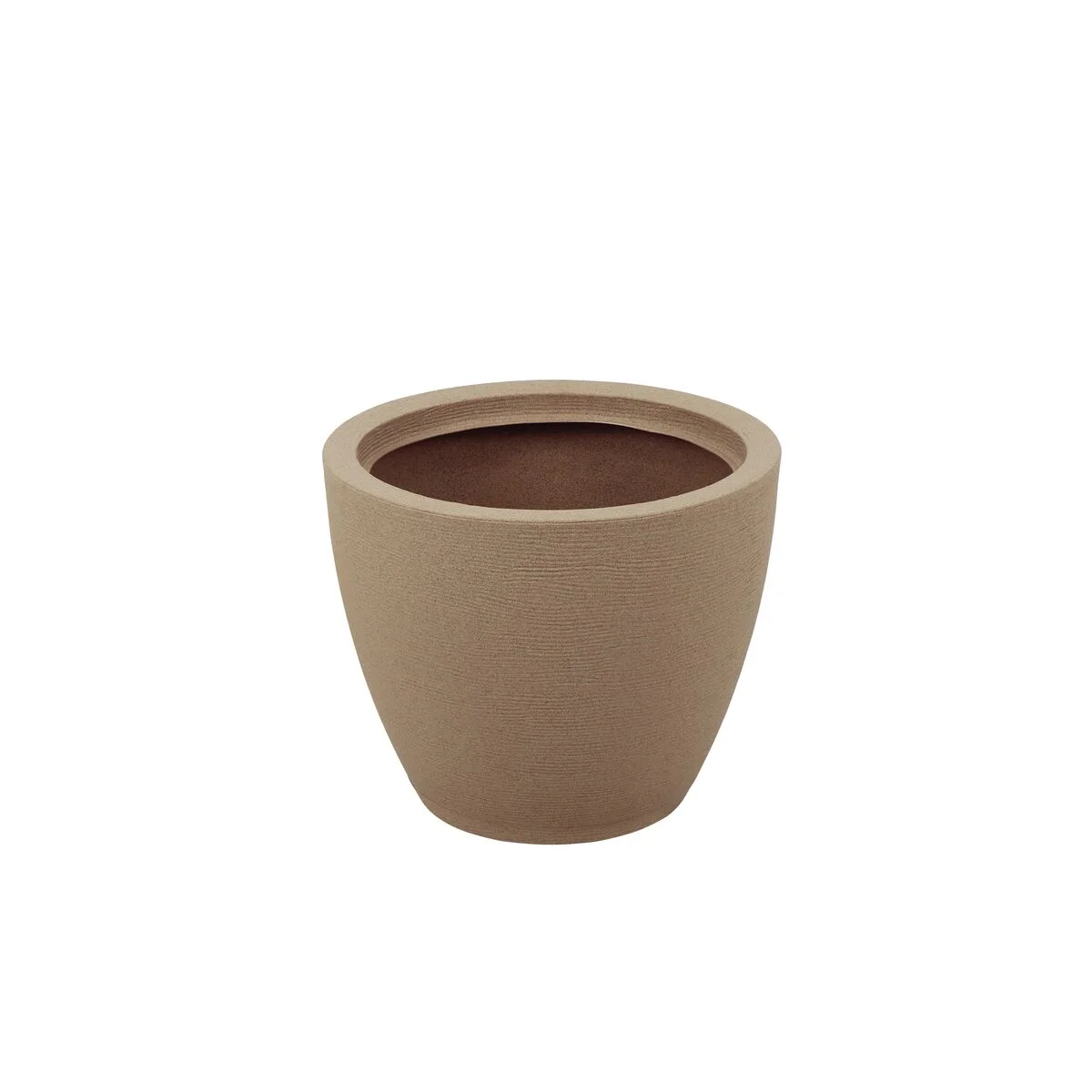 Vaso Tramontina Asteca em Polietileno Granito Areia com Prato 38 cm