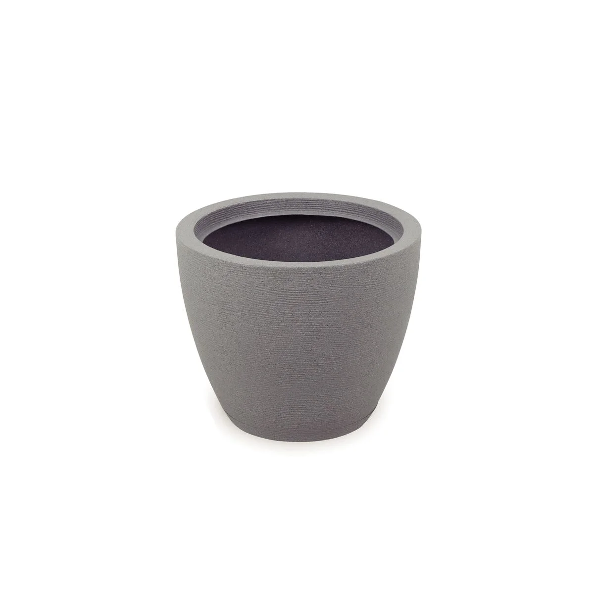 Vaso Tramontina Asteca em Polietileno Granito Pedra com Prato 38 cm