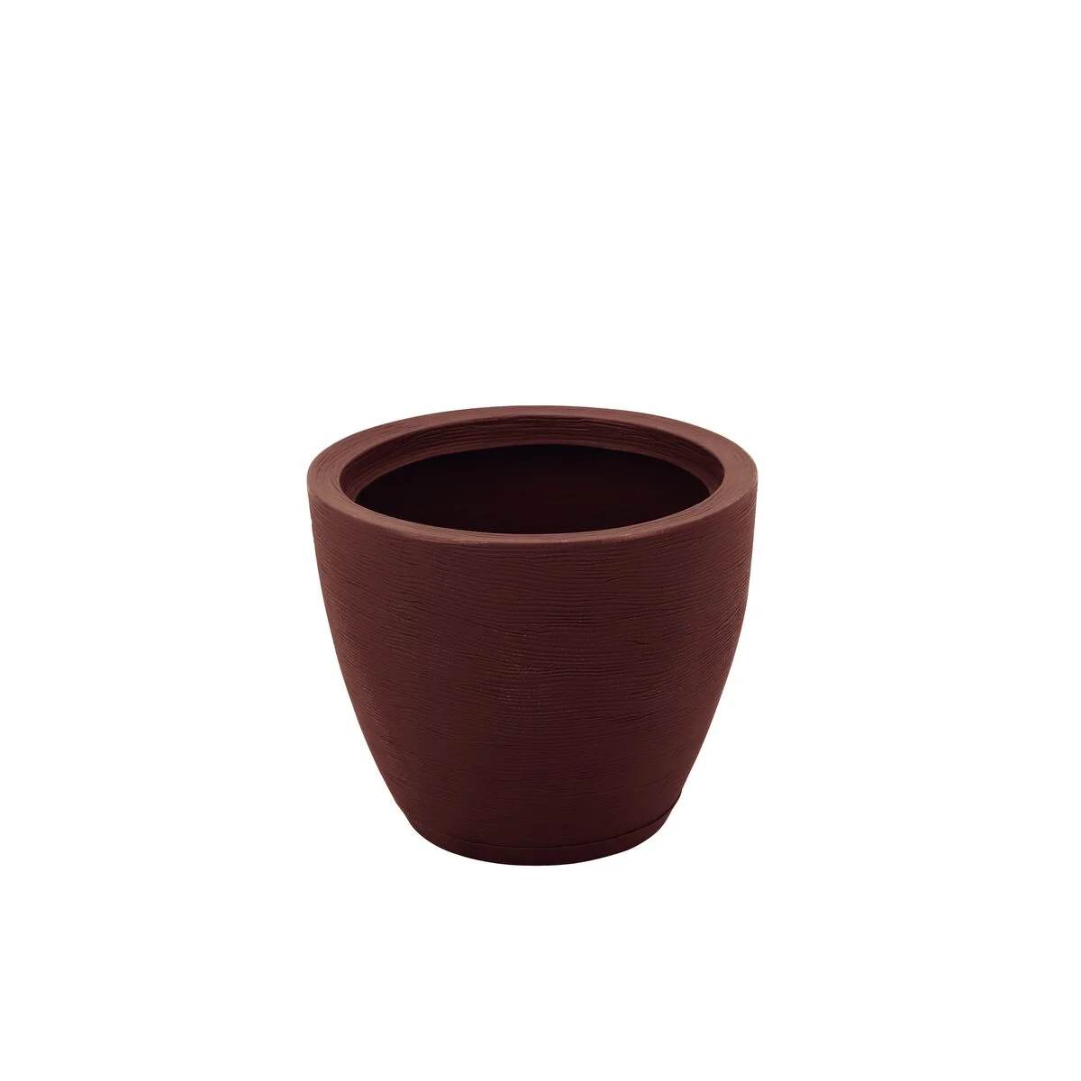 Vaso Tramontina Asteca em Polietileno Terracota com Prato 38 cm