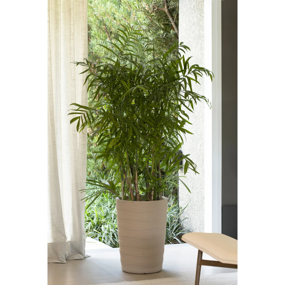 Vaso Tramontina Grego em Polietileno Granito Areia 65 cm