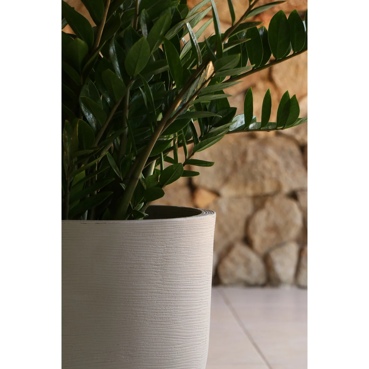 Vaso Tramontina Laos em Polietileno Concreto 45 cm