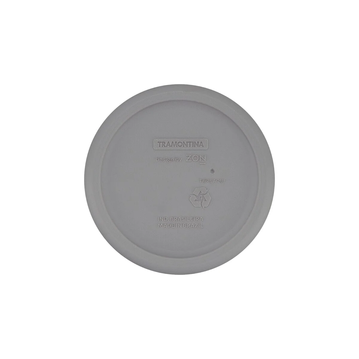 Vaso Tramontina Lótus em Polietileno Concreto 8,5 cm