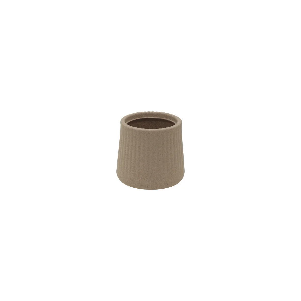 Vaso Tramontina Lótus em Polietileno Granito Areia 15,5 cm