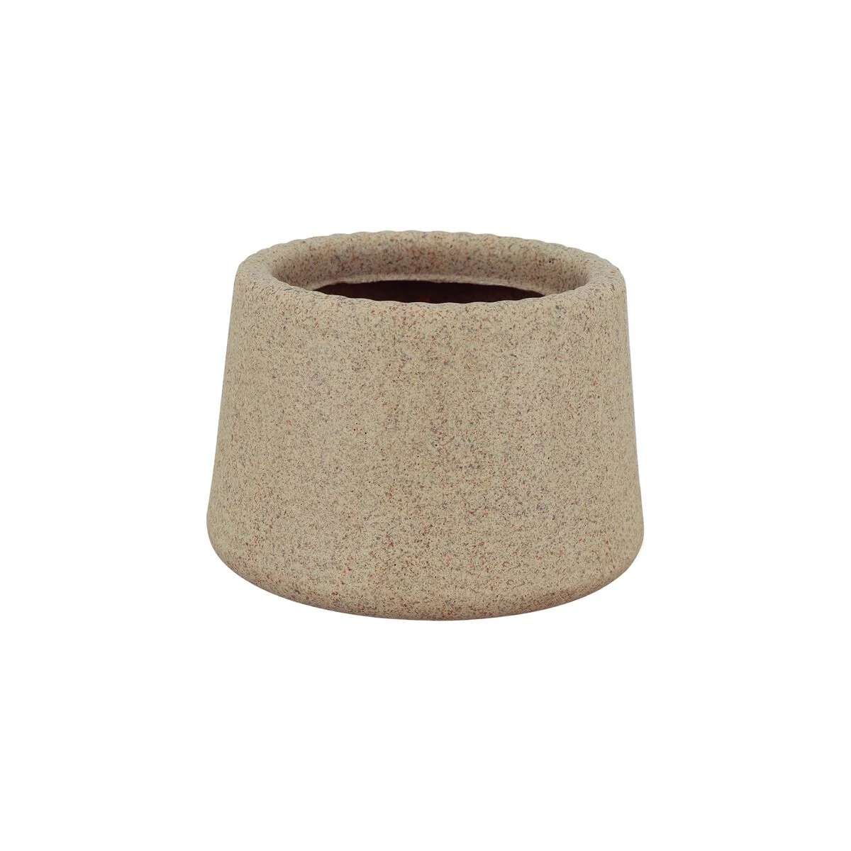 Vaso Tramontina Lótus em Polietileno Granito Areia 8,5 cm