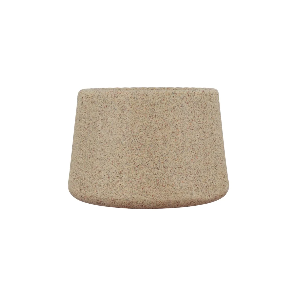 Vaso Tramontina Lótus em Polietileno Granito Areia 8,5 cm