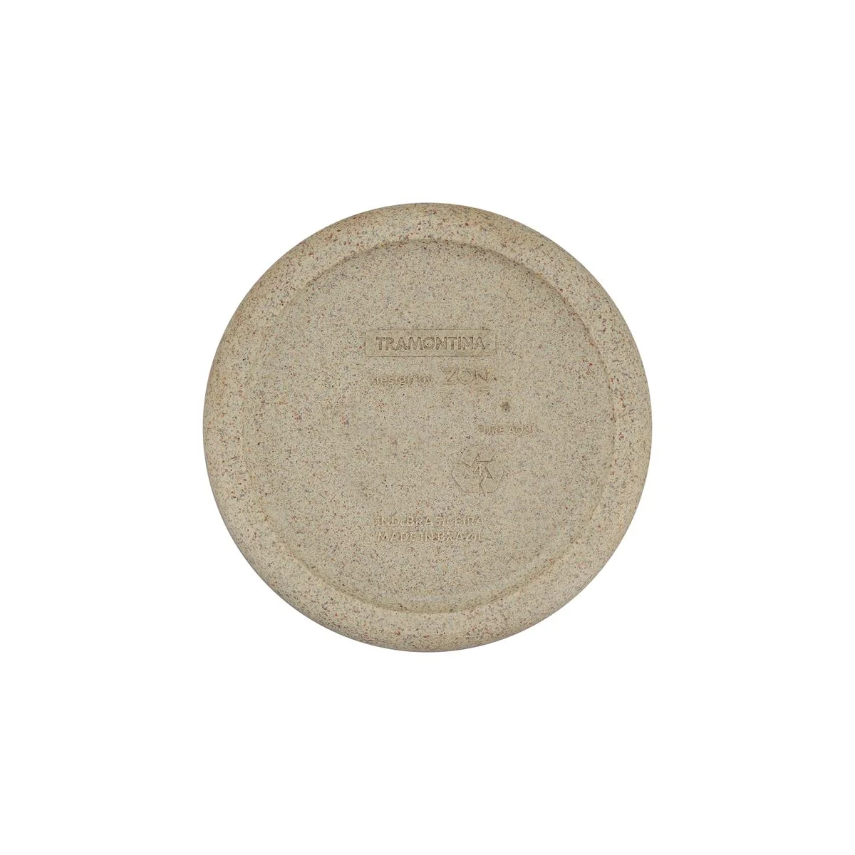 Vaso Tramontina Lótus em Polietileno Granito Areia 8,5 cm