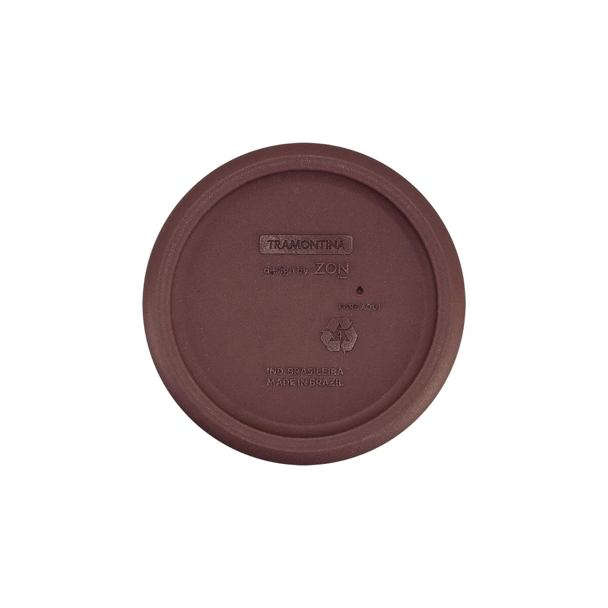 Vaso Tramontina Lótus em Polietileno Terracota 8,5 cm