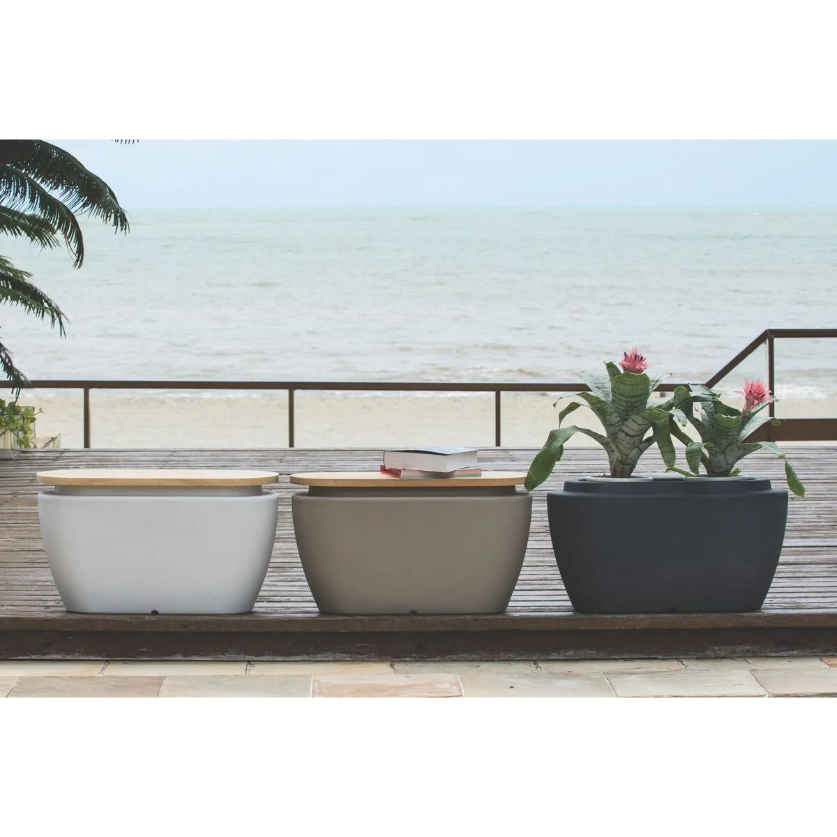 Vaso Tramontina Tina 55 cm em Polietileno Branco