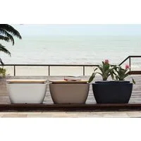Vaso Tramontina Tina 55 cm em Polietileno Branco