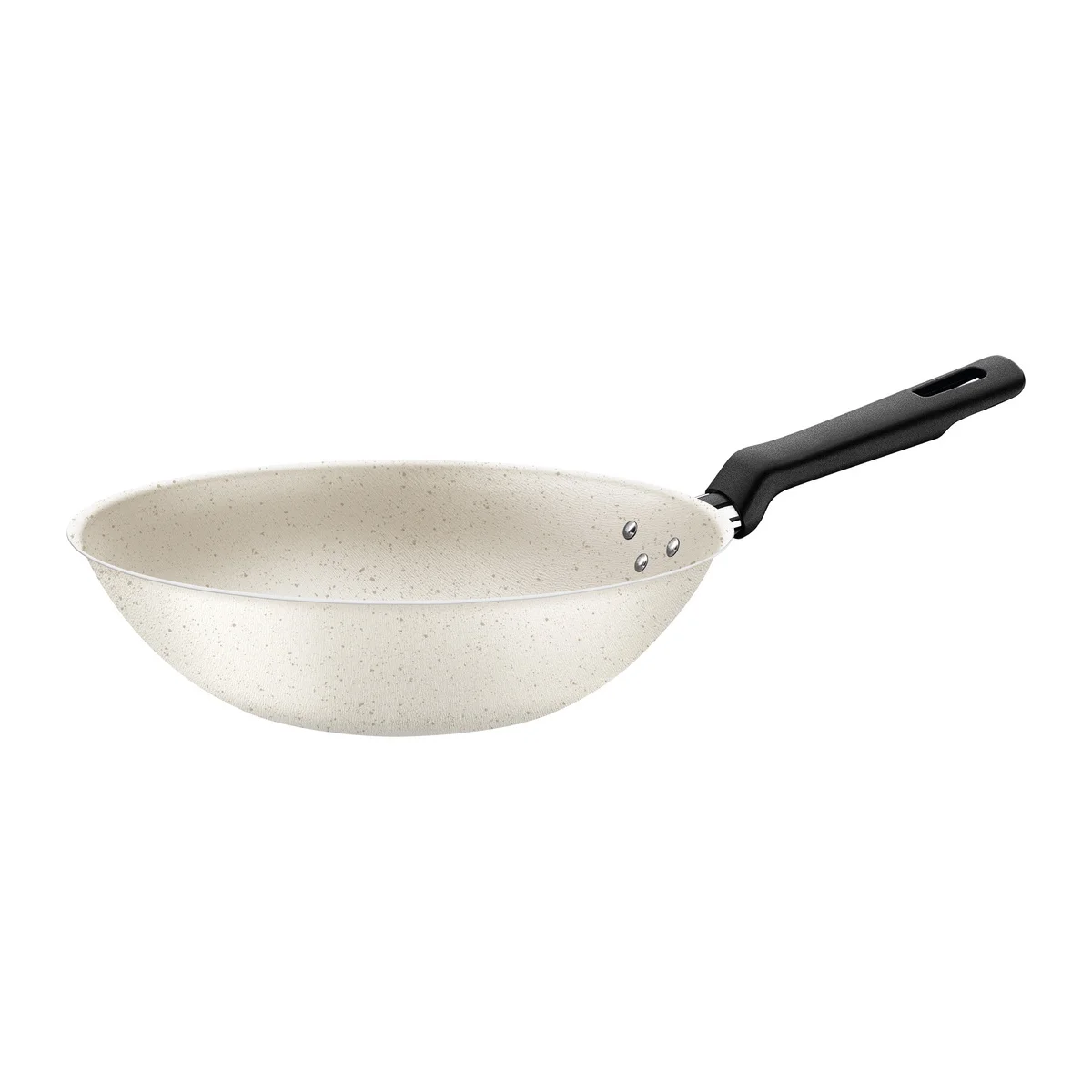 Wok Tramontina Loreto em Alumínio com Revestimento Interno e Externo Antiaderente Starflon Max Bege 28 cm 3,6 L