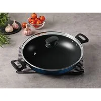 Wok Tramontina Ravena com Revestimento Interno Antiaderente Starflon Max com Tampa de Vidro 28 cm 3,3 L