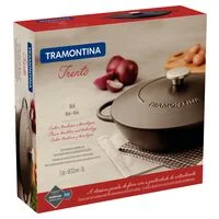 Wok Tramontina Trento em Ferro Esmaltado com Revestimento Interno em Antiaderente Starflon Excellent 32 cm 5 L